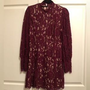 DO+BE Burgundy Lace Dress